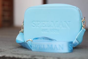 The Packard Crossbody Spelman Blue
